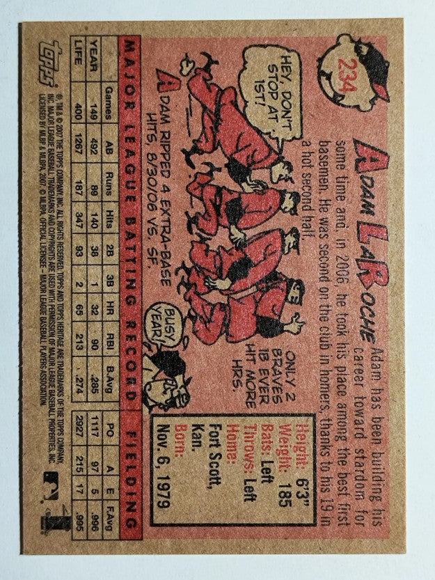 2007 Topps Heritage #234 Adam LaRoche