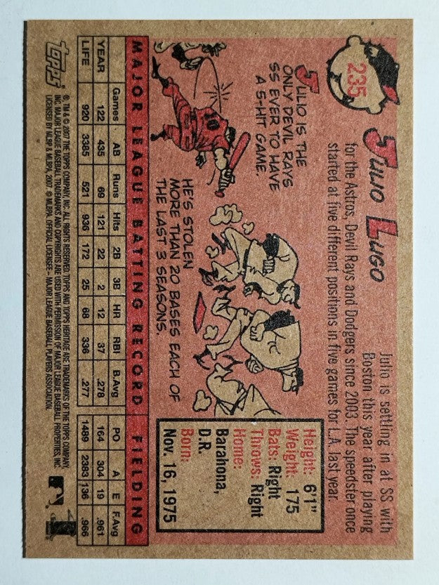 2007 Topps Heritage #235 Julio Lugo