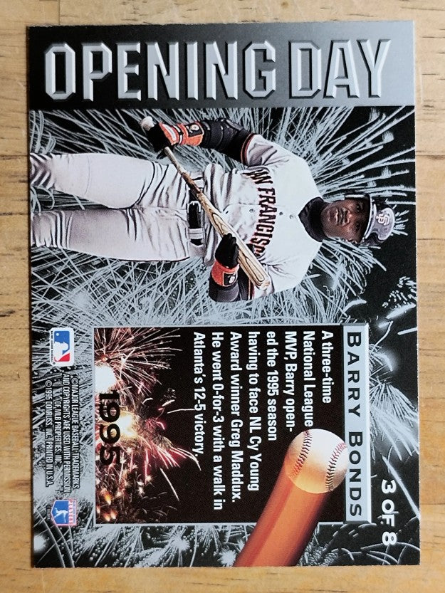 1995 Leaf Opening Day #3 Barry Bonds