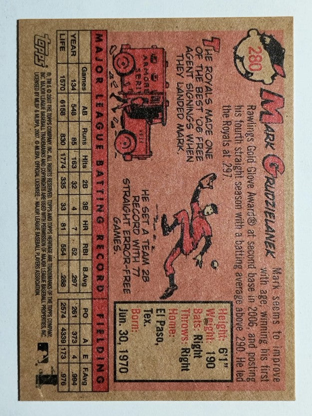 2007 Topps Heritage #280 Mark Grudzielanek