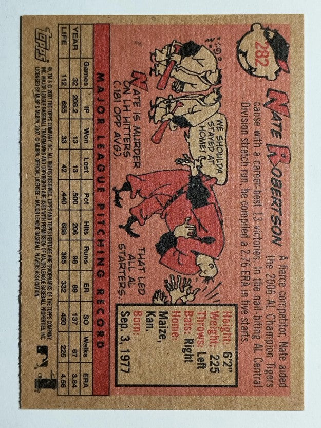 2007 Topps Heritage #282 Nate Robertson