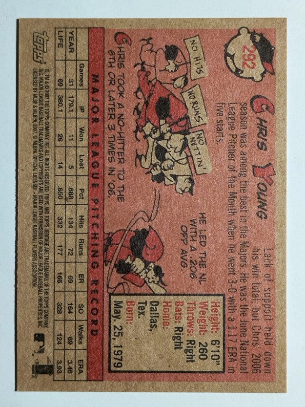 2007 Topps Heritage #292 Chris R. Young