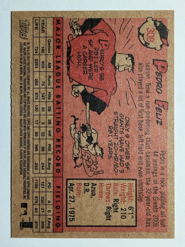 2007 Topps Heritage #309 Pedro Feliz