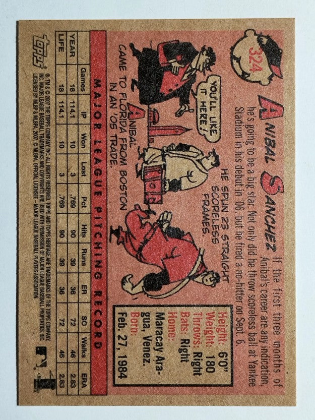 2007 Topps Heritage #324 Anibal Sanchez