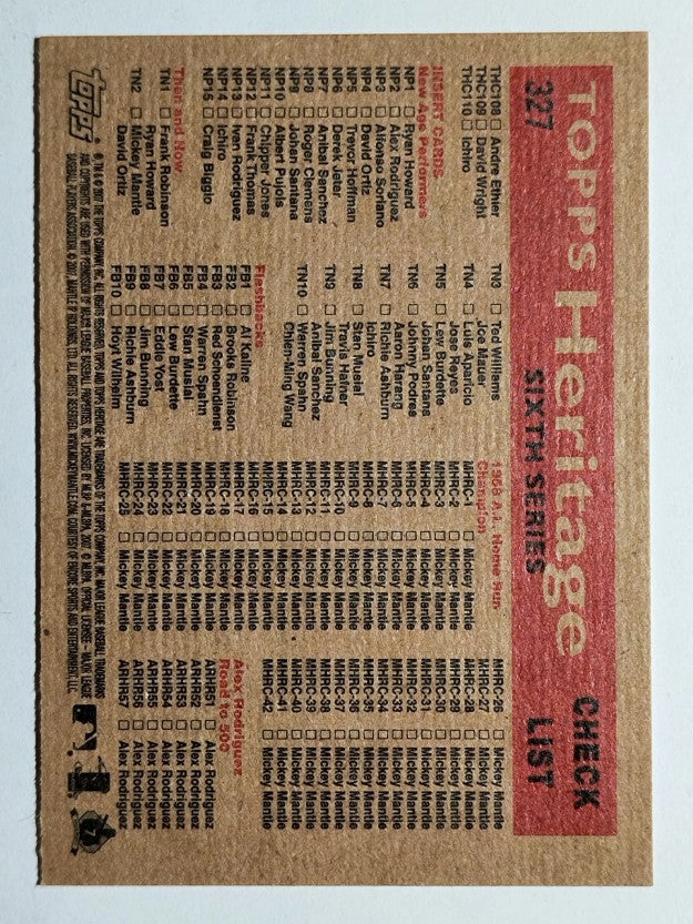 2007 Topps Heritage #327 Chicago Cubs TC
