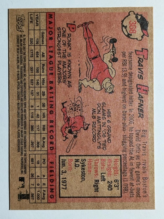 2007 Topps Heritage #368 Travis Hafner