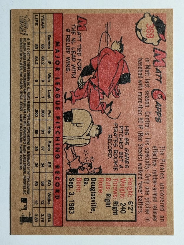 2007 Topps Heritage #369 Matt Capps