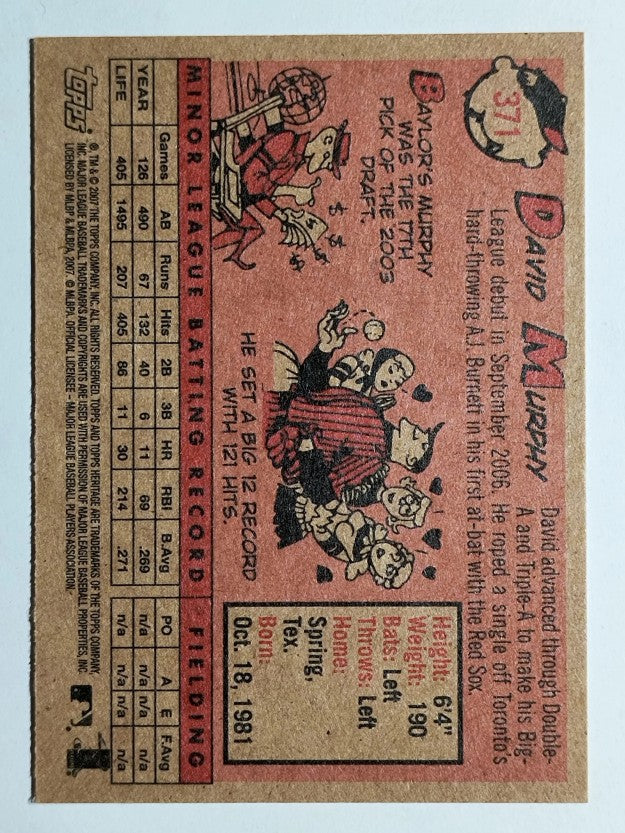 2007 Topps Heritage #371 David Murphy