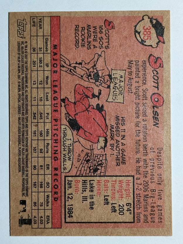 2007 Topps Heritage #385 Scott Olsen