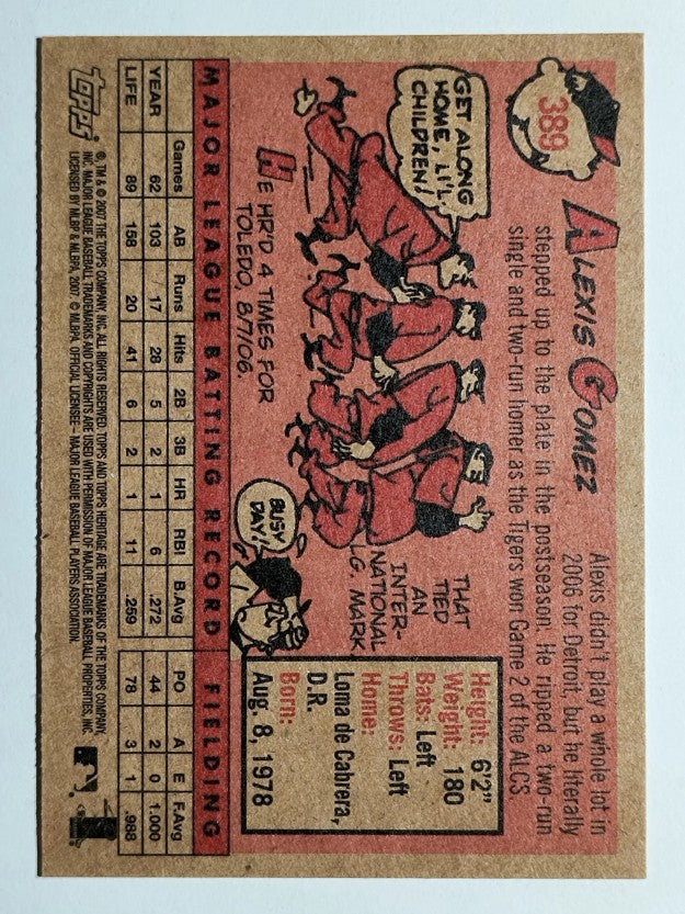 2007 Topps Heritage #389 Alexis Gomez