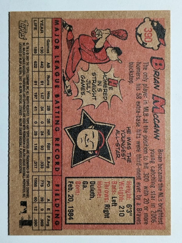 2007 Topps Heritage #390 Brian McCann