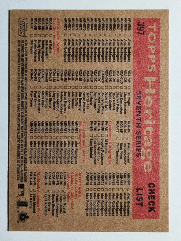 2007 Topps Heritage #397 Detroit Tigers TC