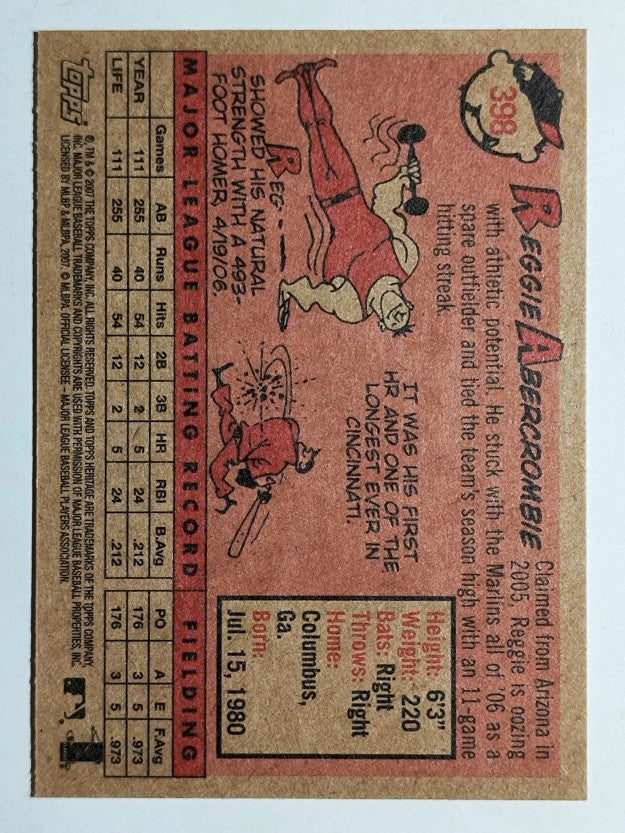 2007 Topps Heritage #398 Reggie Abercrombie