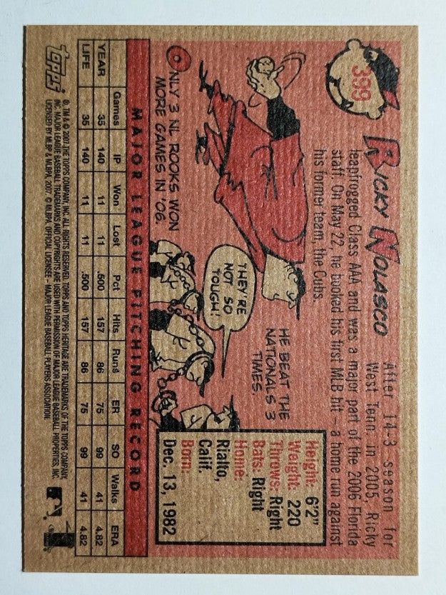 2007 Topps Heritage #399 Ricky Nolasco
