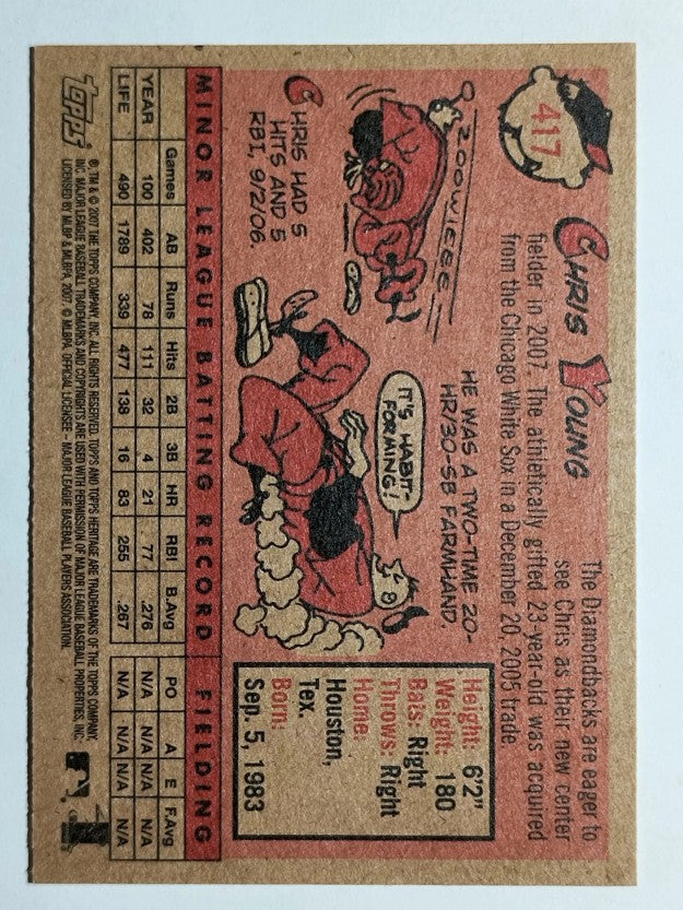 2007 Topps Heritage #417 Chris B. Young