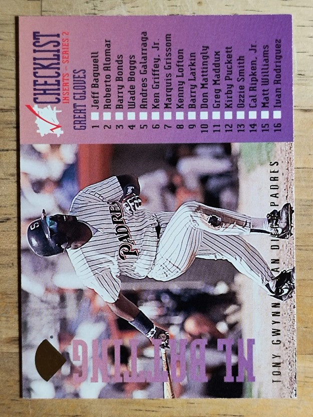 1995 Leaf Checklists #7 Tony Gwynn