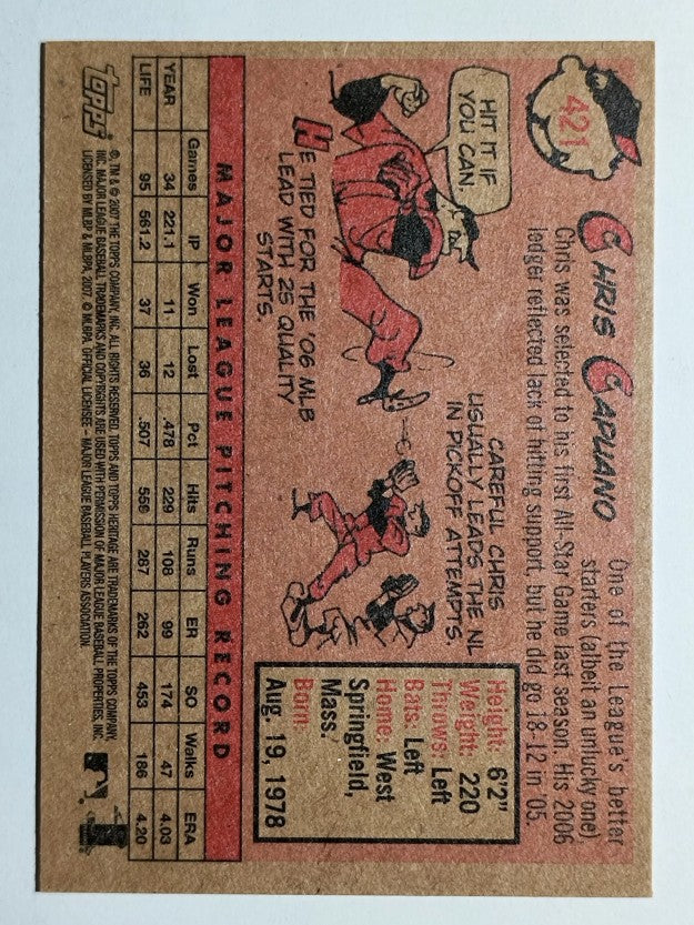 2007 Topps Heritage #421 Chris Capuano