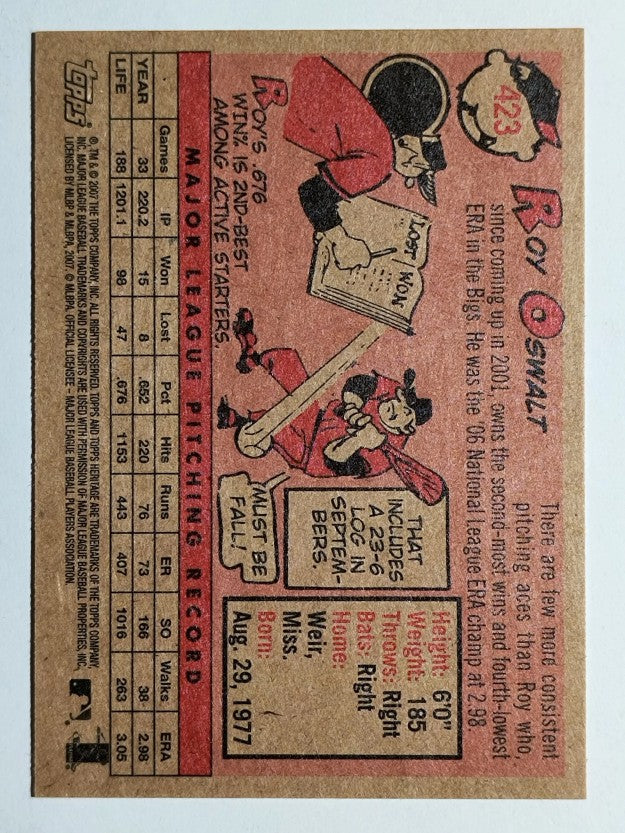 2007 Topps Heritage #423 Roy Oswalt