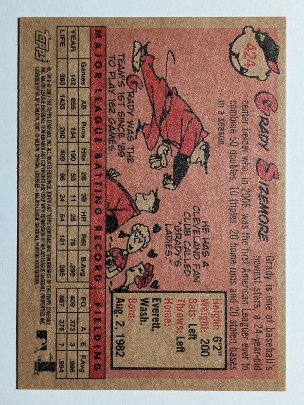 2007 Topps Heritage #424 Grady Sizemore