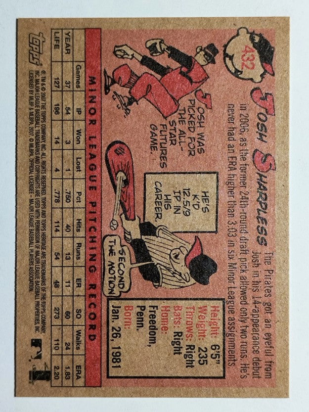 2007 Topps Heritage #432 Josh Sharpless