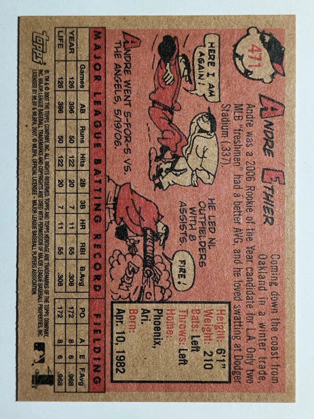 2007 Topps Heritage #471 Andre Ethier