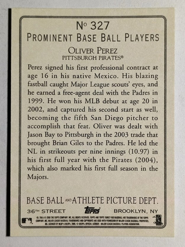 2006 Topps Turkey Red #327 Oliver Perez