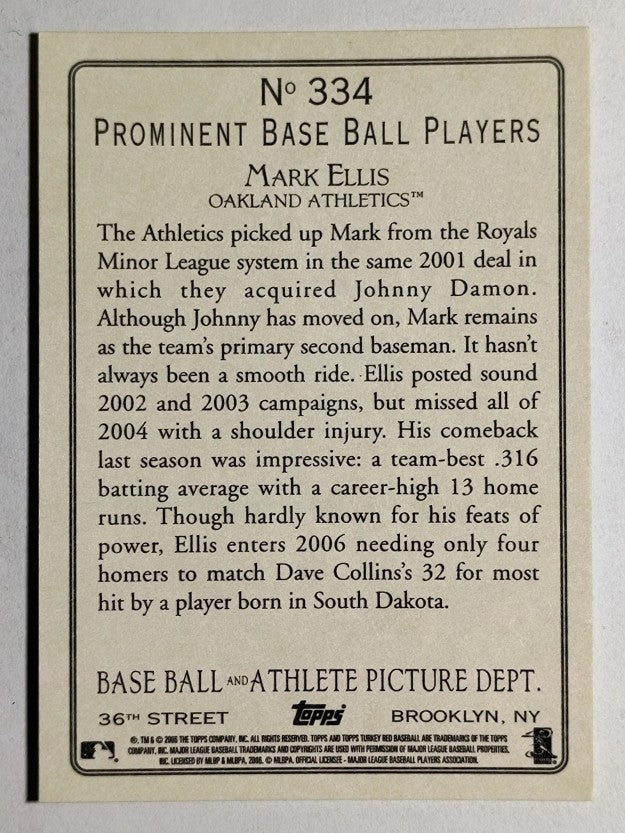 2006 Topps Turkey Red #334 Mark Ellis