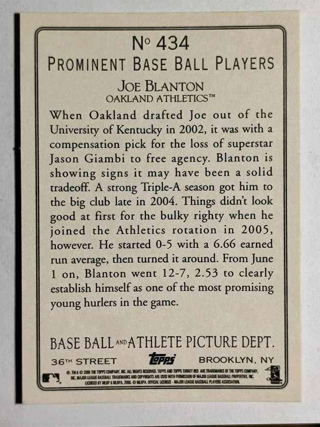 2006 Topps Turkey Red #434 Joe Blanton