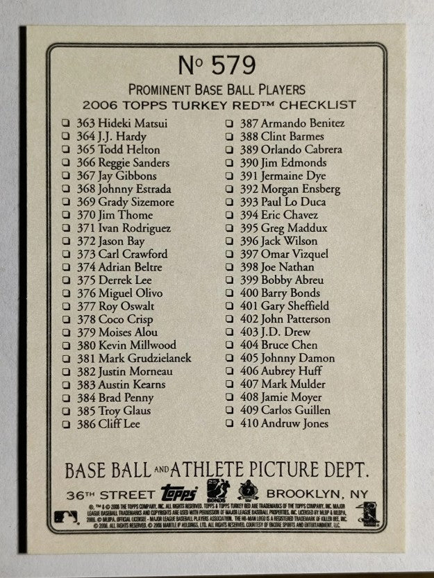 2006 Topps Turkey Red #579 In The Hole CL