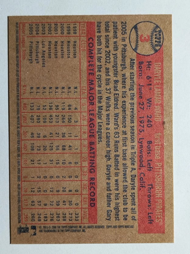 2006 Topps Heritage #3 Daryle Ward