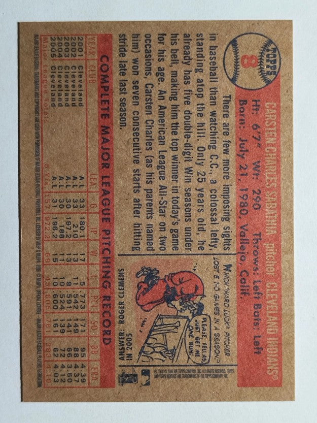 2006 Topps Heritage #8 C.C. Sabathia