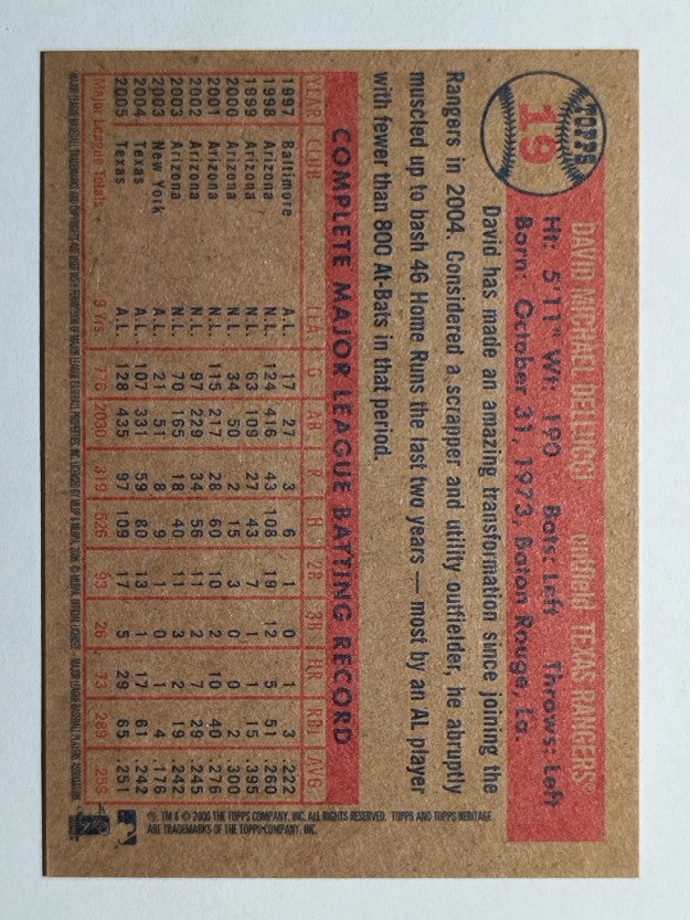 2006 Topps Heritage #19 David Dellucci