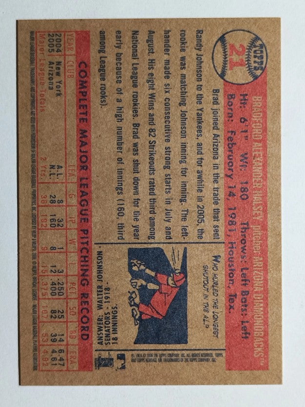 2006 Topps Heritage #21 Brad Halsey