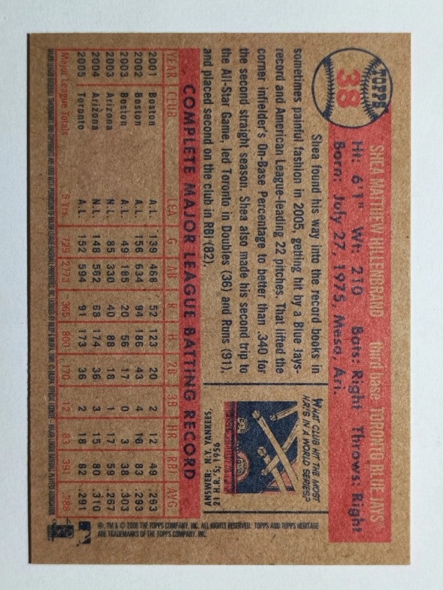 2006 Topps Heritage #38 Shea Hillenbrand