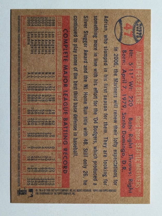 2006 Topps Heritage #47 Adrian Beltre