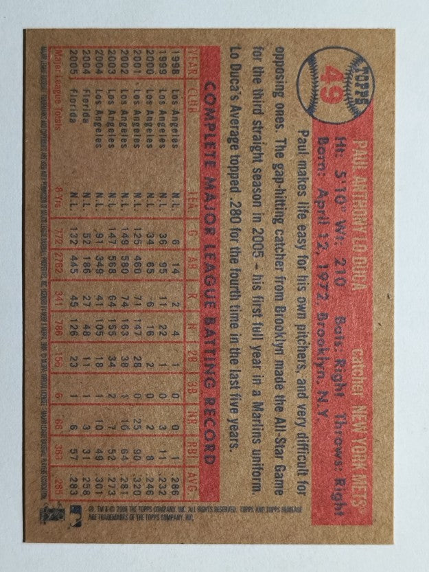 2006 Topps Heritage #49 Paul Lo Duca
