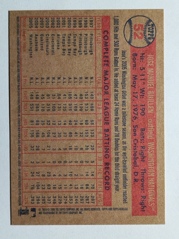 2006 Topps Heritage #52 Jose Guillen