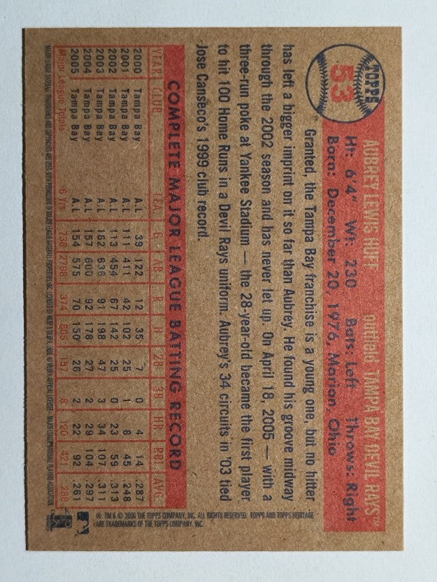 2006 Topps Heritage #53 Aubrey Huff