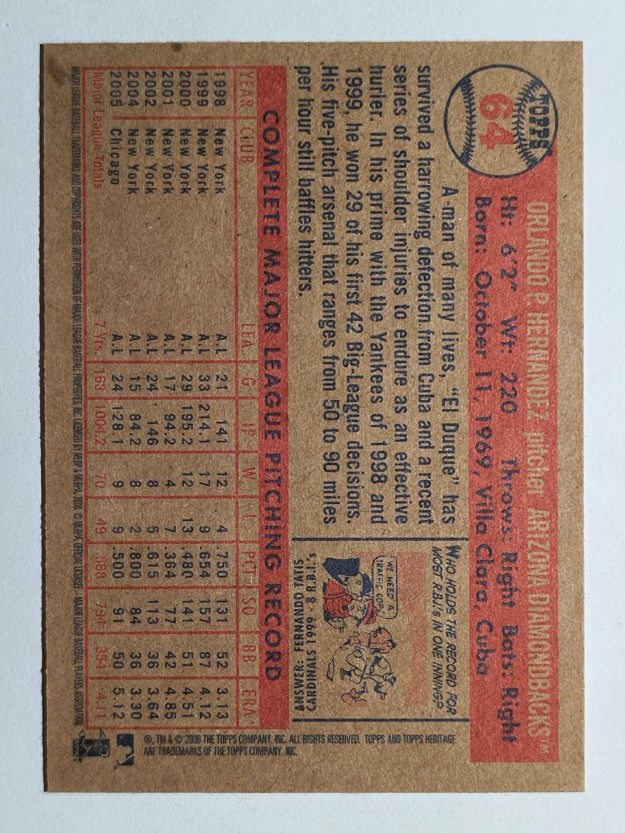 2006 Topps Heritage #64 Orlando Hernandez