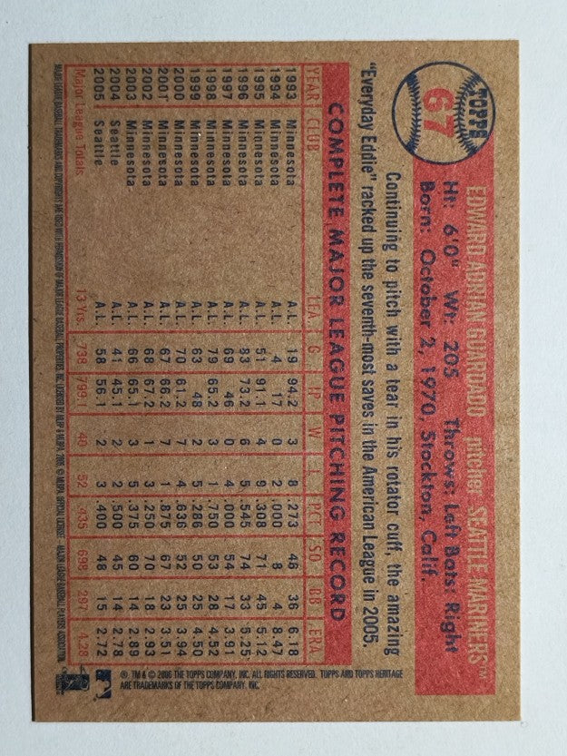 2006 Topps Heritage #67 Eddie Guardado
