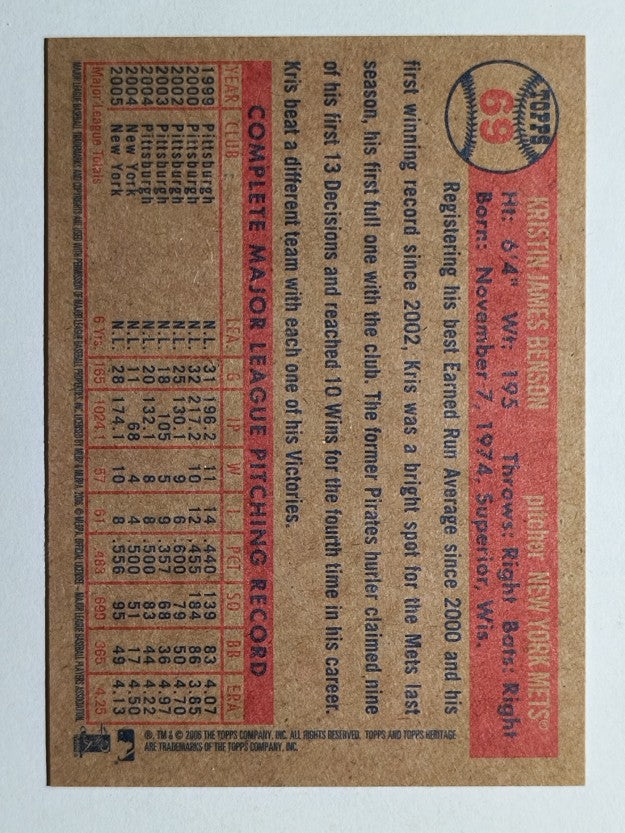 2006 Topps Heritage #69 Kris Benson