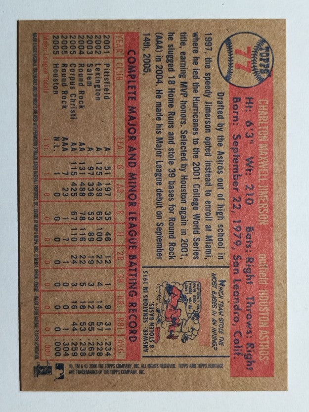 2006 Topps Heritage #77 Charlton Jimerson