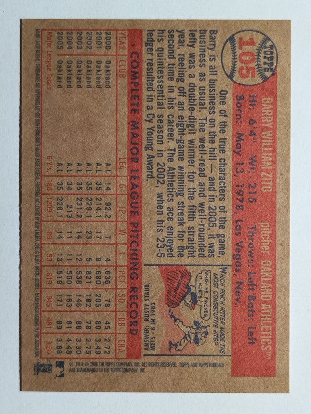 2006 Topps Heritage #105 Barry Zito