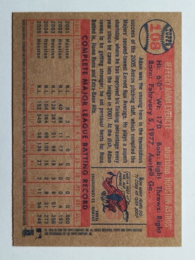 2006 Topps Heritage #108 Adam Everett