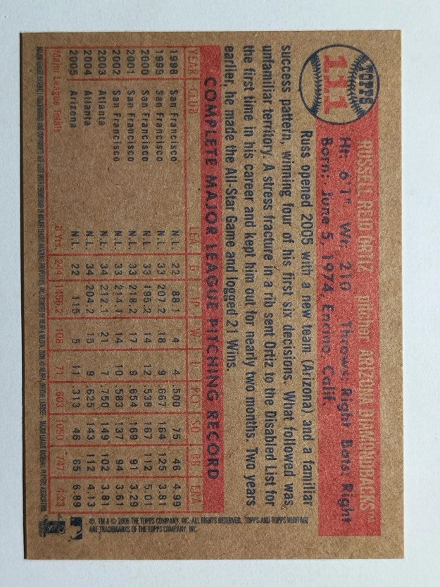 2006 Topps Heritage #111 Russ Ortiz
