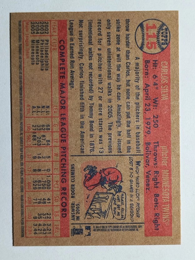 2006 Topps Heritage #115 Carlos Silva