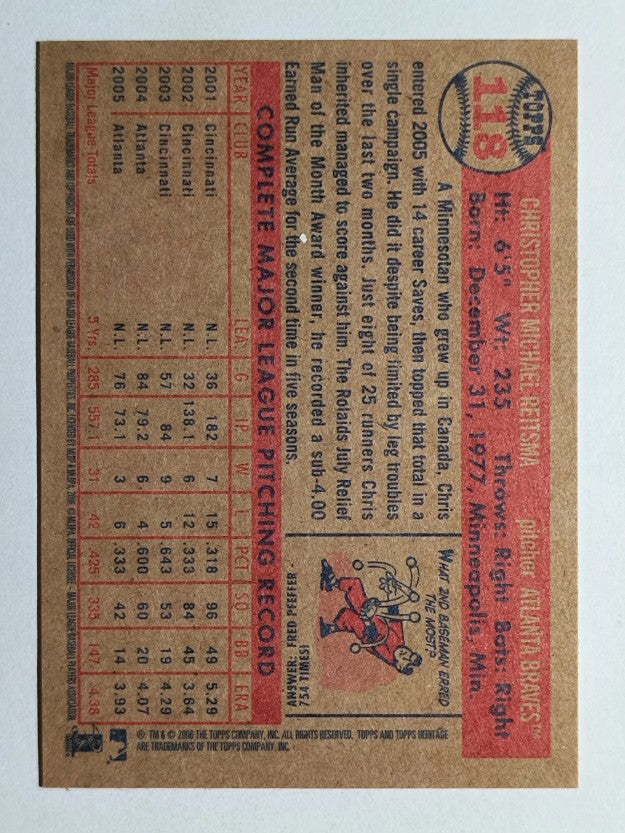 2006 Topps Heritage #118 Chris Reitsma