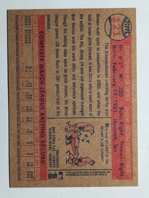 2006 Topps Heritage #121 Chris Snyder