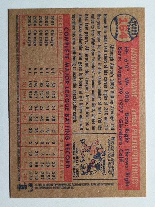2006 Topps Heritage #164 Aaron Rowand