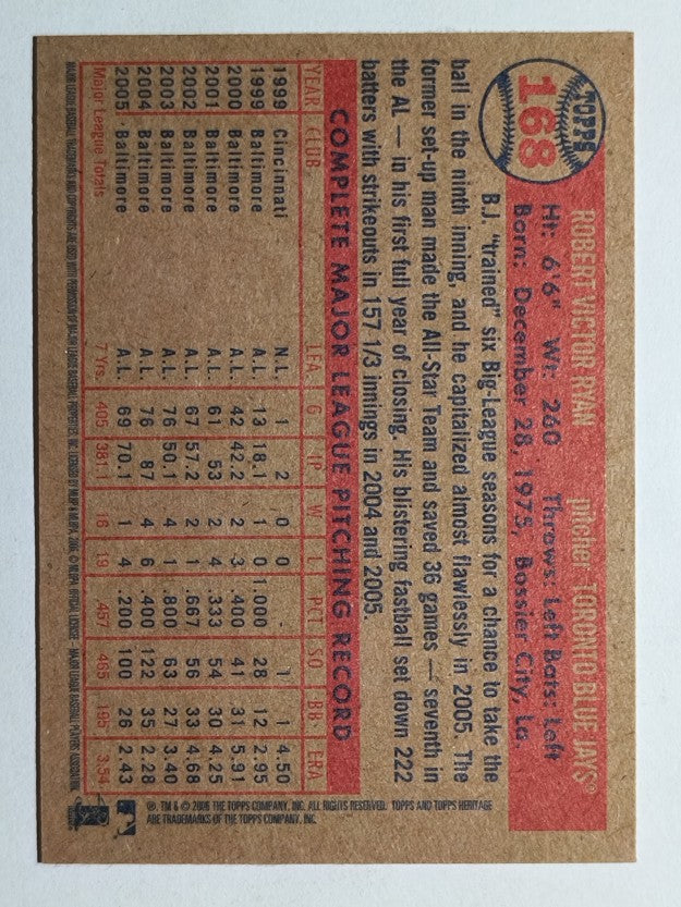2006 Topps Heritage #168 B.J. Ryan